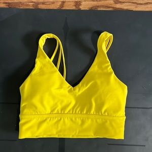 BuffBunny Monarch sports bra, small, yellow almost autumn, EUC